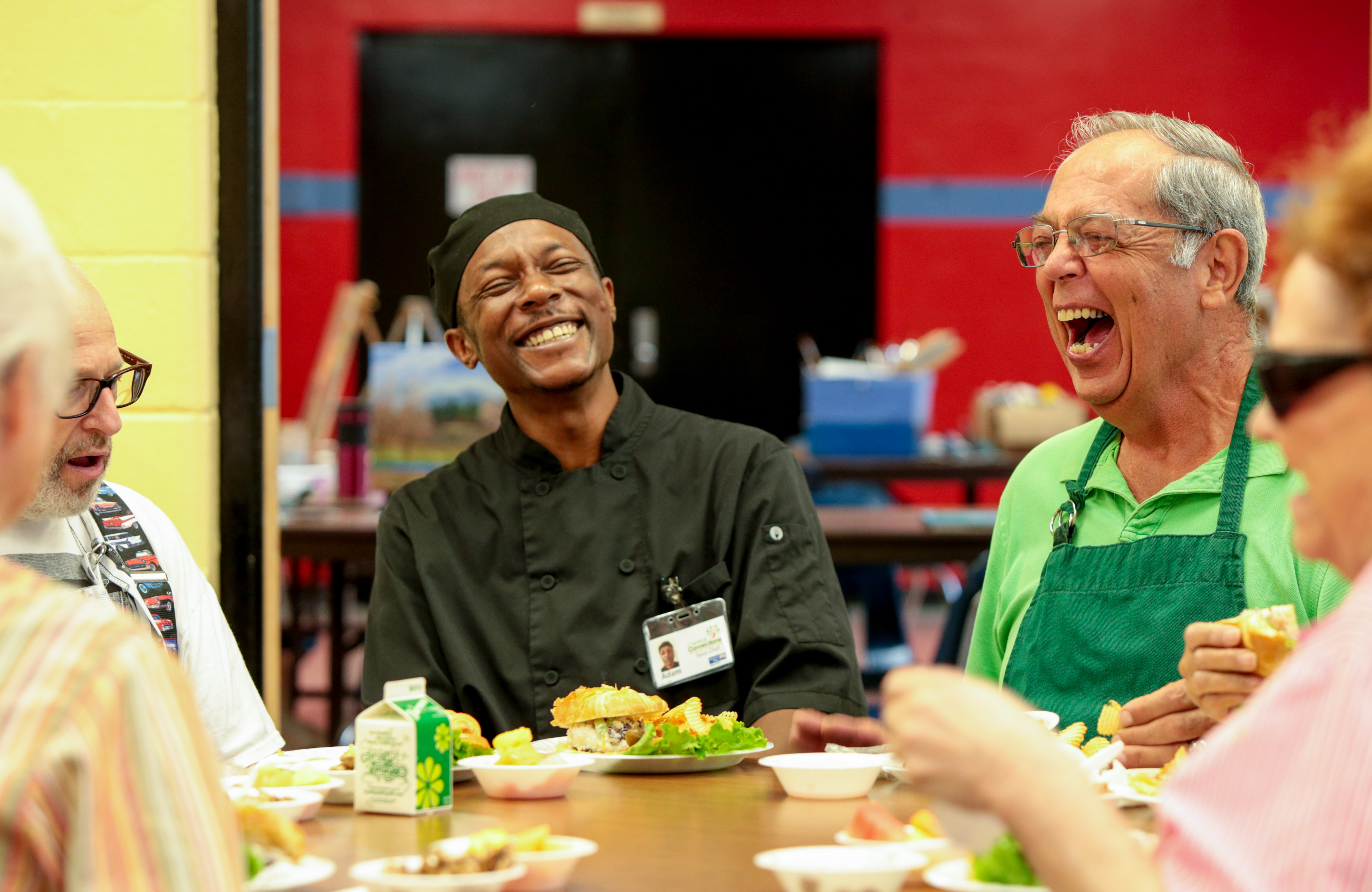 Congregate meal at Booker T